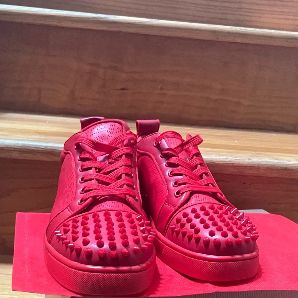 Christian Louboutin Louis Orlato Spiked Sneakers Loubi Red 43.5 10.5 NO INSOLES Christian Louboutin | Shoes | Christian Louboutin Loafers  main image 4